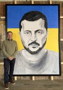 Danmarks bedste portrætmaler anerkendt portrætmaler Peter Bøgelund borgmesterportræt portrættegning Dragør Zelenskyj